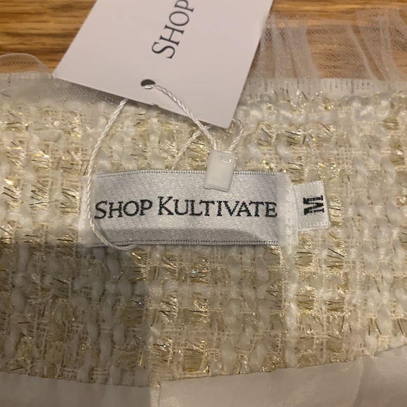shop kultivate Jackets & Coats Adorable Tweed And Lacey Skirtskirt